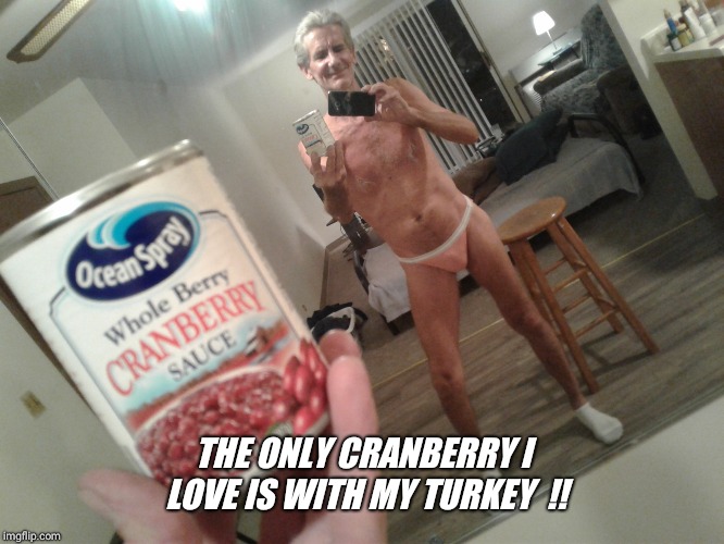 THE ONLY CRANBERRY I LOVE IS WITH MY TURKEY  !! | made w/ Imgflip meme maker