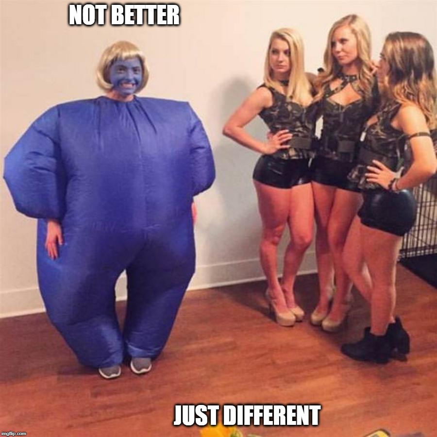 Not Like the Others | NOT BETTER; JUST DIFFERENT | image tagged in differences,memes | made w/ Imgflip meme maker