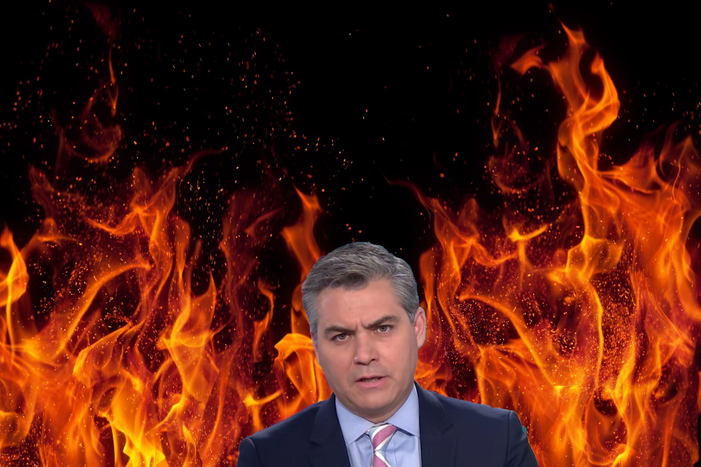 High Quality Jim Acosta in hell Blank Meme Template