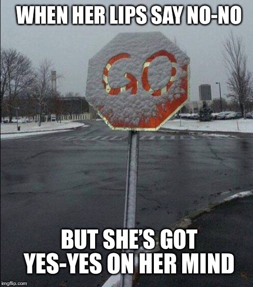 When she sends mixed signals  | WHEN HER LIPS SAY NO-NO; BUT SHE’S GOT; YES-YES ON HER MIND | image tagged in me too,yes,no,mixed signals | made w/ Imgflip meme maker