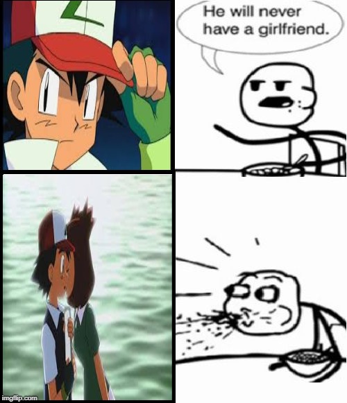 Cereal Guy - Ash Ketchum | image tagged in memes,cereal guy,ash ketchum,pokemon heroes,pokemon,MandJTV | made w/ Imgflip meme maker