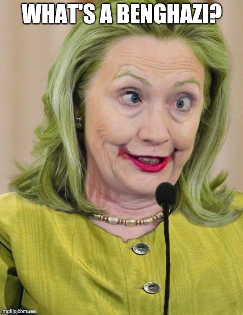 Hillary Clinton Cross Eyed | WHAT'S A BENGHAZI? | image tagged in hillary clinton cross eyed | made w/ Imgflip meme maker