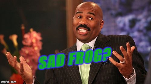 Steve Harvey Meme | SAD FROG? | image tagged in memes,steve harvey | made w/ Imgflip meme maker