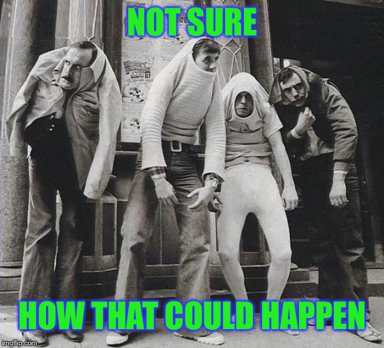 Monty Python | NOT SURE HOW THAT COULD HAPPEN | image tagged in monty python | made w/ Imgflip meme maker