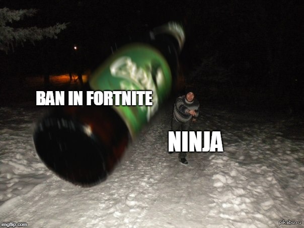 BAN IN FORTNITE; NINJA | made w/ Imgflip meme maker