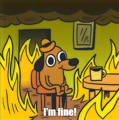 High Quality This is fine Blank Meme Template