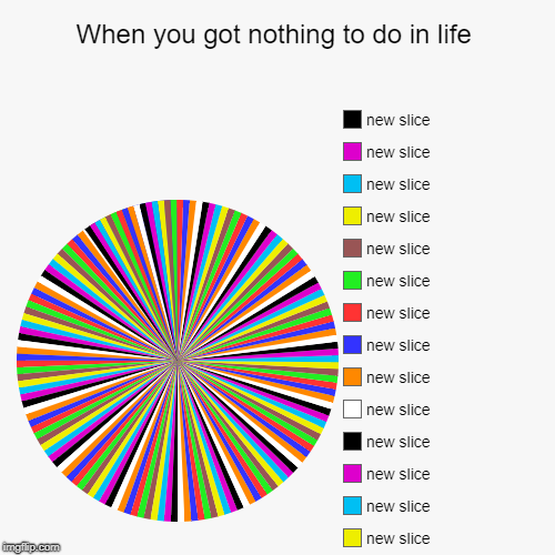 When you got nothing to do in life | | image tagged in funny,pie charts | made w/ Imgflip chart maker