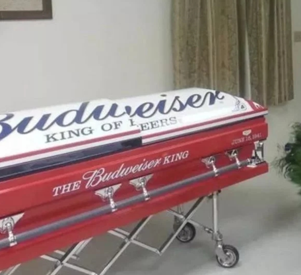 Budweiser casket Blank Meme Template