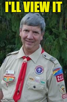 Harmless Scout Leader Meme | I'LL VIEW IT | image tagged in memes,harmless scout leader | made w/ Imgflip meme maker
