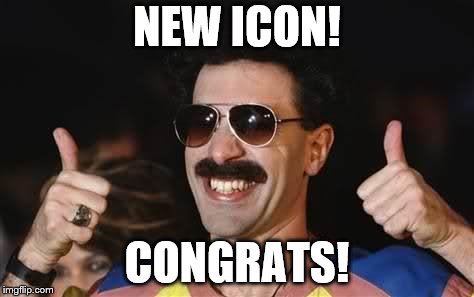 good job | NEW ICON! CONGRATS! | image tagged in good job | made w/ Imgflip meme maker