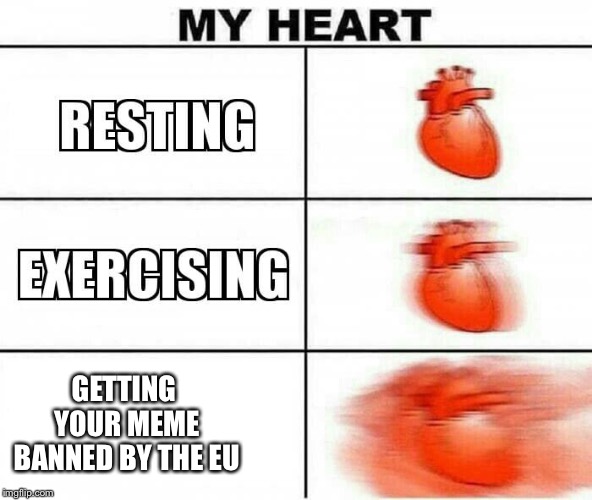 MY HEART | GETTING YOUR MEME BANNED BY THE EU | image tagged in my heart | made w/ Imgflip meme maker