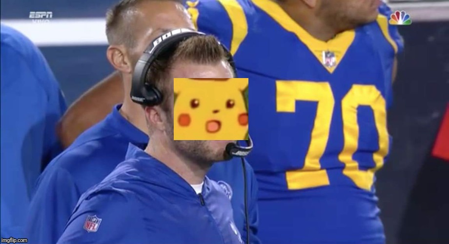 Surprised Pikachu Rams Coach | image tagged in surprised rams coach,surprised pikachu | made w/ Imgflip meme maker
