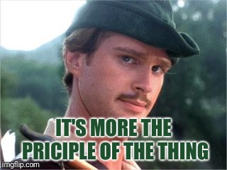 Robin Hood men in tights | IT'S MORE THE PRICIPLE OF THE THING | image tagged in robin hood men in tights | made w/ Imgflip meme maker