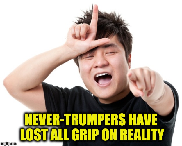 You're a loser | NEVER-TRUMPERS HAVE LOST ALL GRIP ON REALITY | image tagged in you're a loser | made w/ Imgflip meme maker