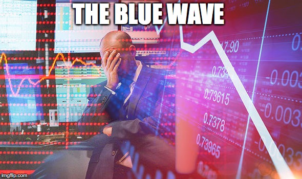 The Blue Wave | THE BLUE WAVE | image tagged in democrats,election 2020,stock market,midgets,funny,bad luck brian | made w/ Imgflip meme maker
