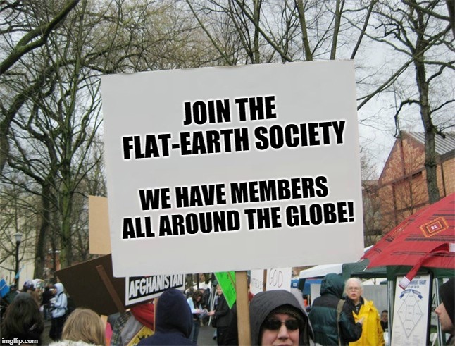 the flat earth society meme