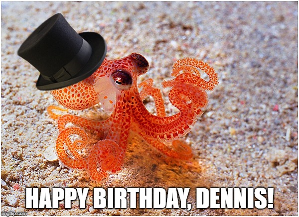 Sir octopus | HAPPY BIRTHDAY, DENNIS! | image tagged in sir octopus | made w/ Imgflip meme maker