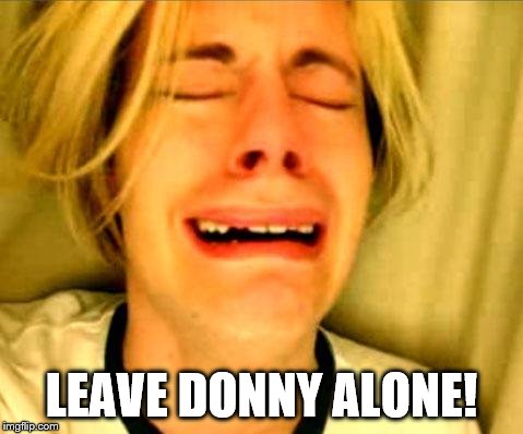 Leave Britney Alone | LEAVE DONNY ALONE! | image tagged in leave britney alone | made w/ Imgflip meme maker