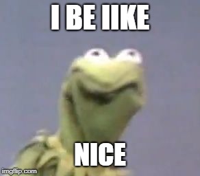 Kermit the frog | I BE IIKE; NICE | image tagged in kermit the frog | made w/ Imgflip meme maker