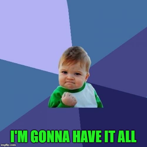 Success Kid Meme | I'M GONNA HAVE IT ALL | image tagged in memes,success kid | made w/ Imgflip meme maker