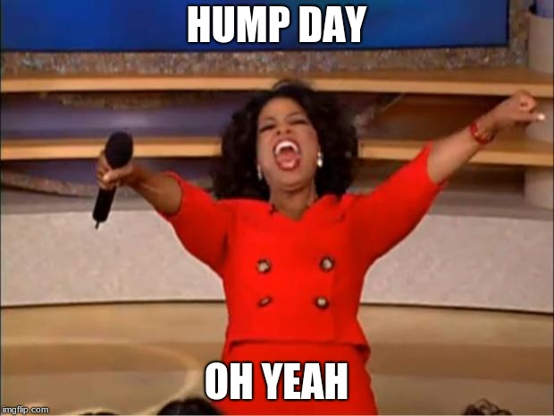 Oprah You Get A | HUMP DAY; OH YEAH | image tagged in memes,oprah you get a | made w/ Imgflip meme maker