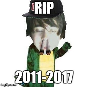 Leafy | RIP; 2011-2017 | image tagged in leafy | made w/ Imgflip meme maker