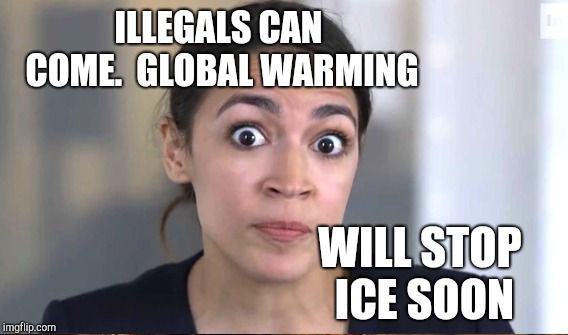 GLOBAL WARMING versus AMERICAN IMMIGRATION | ILLEGALS CAN COME.  GLOBAL WARMING; WILL STOP ICE SOON | image tagged in memes,funny,gifs | made w/ Imgflip meme maker