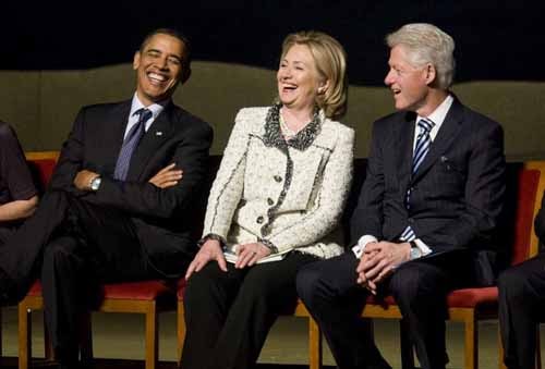 High Quality Clintons Obama Laughing Trump Foundation Blank Meme Template