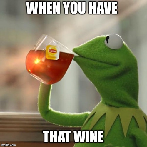 But That's None Of My Business Meme | WHEN YOU HAVE; THAT WINE | image tagged in memes,but thats none of my business,kermit the frog | made w/ Imgflip meme maker