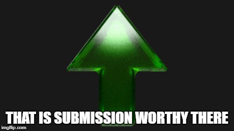 Upvote | THAT IS SUBMISSION WORTHY THERE | image tagged in upvote | made w/ Imgflip meme maker