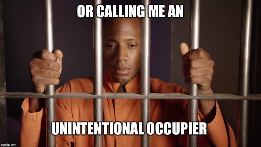 OR CALLING ME AN UNINTENTIONAL OCCUPIER | made w/ Imgflip meme maker