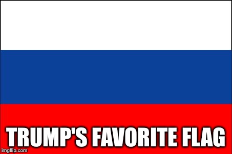 russia flag | TRUMP'S FAVORITE FLAG | image tagged in russia flag | made w/ Imgflip meme maker
