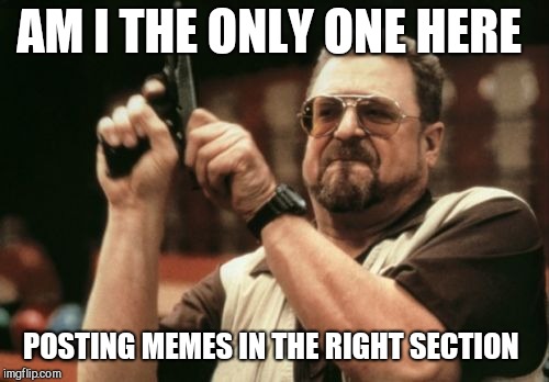 Am I The Only One Around Here Meme | AM I THE ONLY ONE HERE; POSTING MEMES IN THE RIGHT SECTION | image tagged in memes,am i the only one around here | made w/ Imgflip meme maker