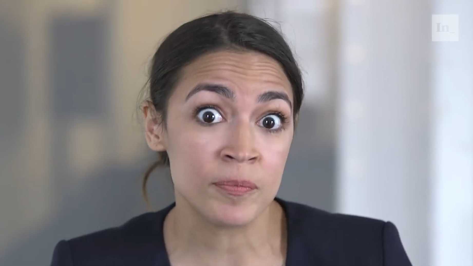 High Quality AOC Stumped Blank Meme Template