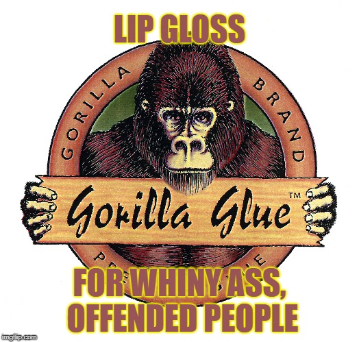 Easily Offended | LIP GLOSS; FOR WHINY ASS, OFFENDED PEOPLE | image tagged in whiny,offended,lip gloss,easily offended | made w/ Imgflip meme maker