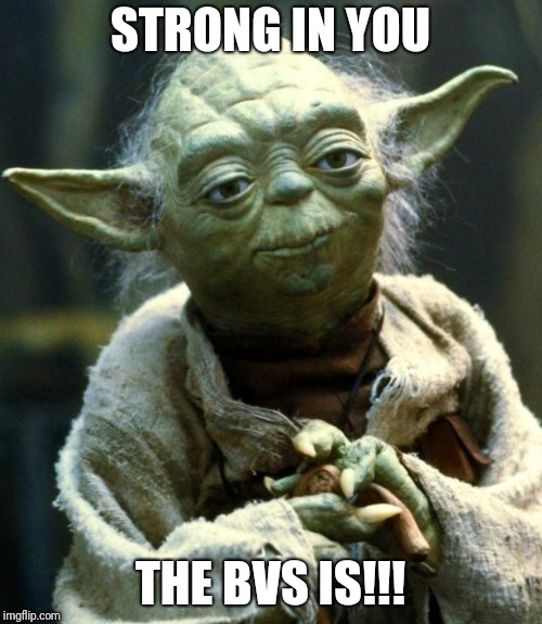 Star Wars Yoda Meme | STRONG IN YOU; THE BVS IS!!! | image tagged in memes,star wars yoda | made w/ Imgflip meme maker