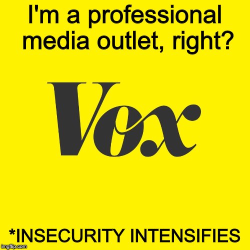 I'm a professional media outlet, right? *INSECURITY INTENSIFIES | made w/ Imgflip meme maker