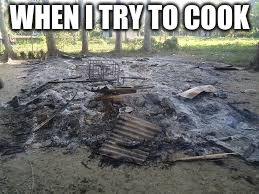WHEN I TRY TO COOK | image tagged in cooking 101 | made w/ Imgflip meme maker