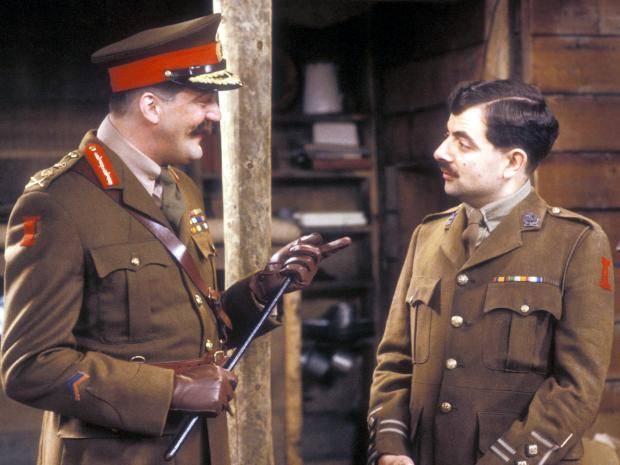 Blackadder and Melchett Blank Meme Template