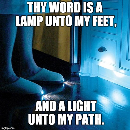 Yes | THY WORD IS A LAMP UNTO MY FEET, AND A LIGHT UNTO MY PATH. | image tagged in love is god | made w/ Imgflip meme maker