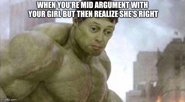 It's true though XD | WHEN YOU'RE MID ARGUMENT WITH YOUR GIRL BUT THEN REALIZE SHE'S RIGHT | image tagged in idk | made w/ Imgflip meme maker