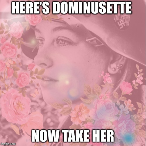 Hooray | HERE’S DOMINUSETTE; NOW TAKE HER | image tagged in memes,bowsette | made w/ Imgflip meme maker