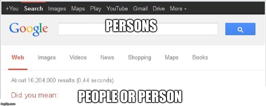 Did You Mean...? | PERSONS PEOPLE OR PERSON | image tagged in did you mean | made w/ Imgflip meme maker