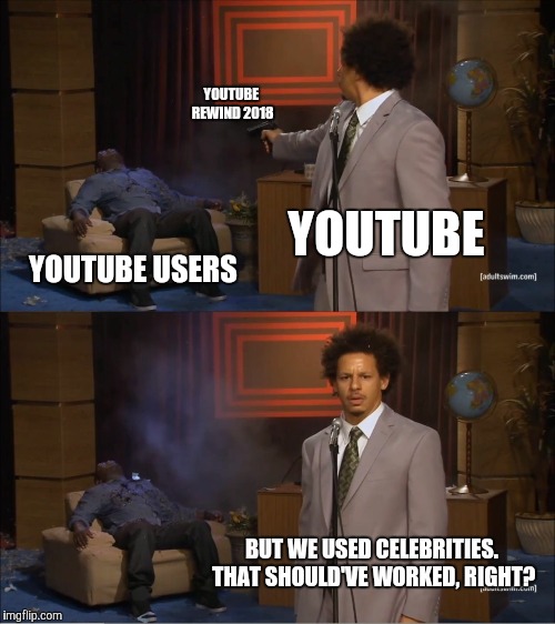Who Killed Hannibal Meme | YOUTUBE YOUTUBE USERS BUT WE USED CELEBRITIES. THAT SHOULD'VE WORKED, RIGHT? YOUTUBE REWIND 2018 | image tagged in memes,who killed hannibal | made w/ Imgflip meme maker