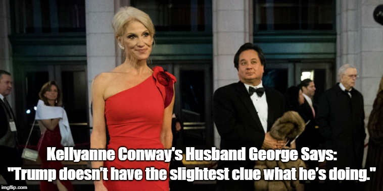 Kellyanne Conway's Husband George Says: "Trump doesnâ€™t have the slightest clue what heâ€™s doing." | made w/ Imgflip meme maker
