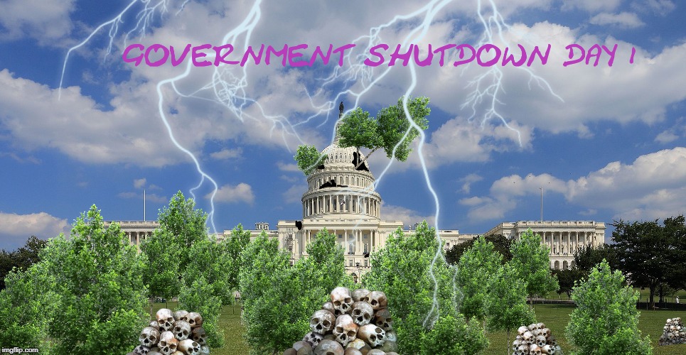 We've gone and crossed that fiery Rubicon again | image tagged in dead from tax cuts,dead from net neutrality,dead from gov shutdown,omg crisis crisis crisis | made w/ Imgflip meme maker