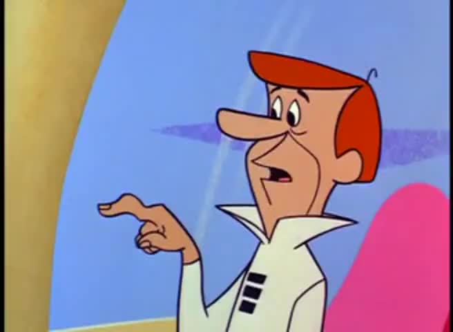 High Quality George Jetson Button finger Blank Meme Template