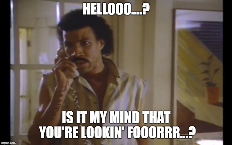 HELLOOO....? IS IT MY MIND THAT YOU'RE LOOKIN' FOOORRR...? | image tagged in hello lionel | made w/ Imgflip meme maker