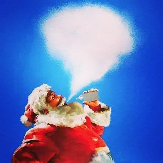 High Quality Vaping Santa Blank Meme Template