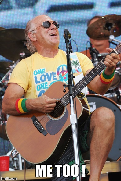 Jimmy Buffet | ME TOO ! | image tagged in jimmy buffet | made w/ Imgflip meme maker